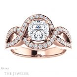 Cushion Cut Forever One Moissanite Engagement Ring #GTJ1267-cushion-fo-r