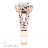 Cushion Cut Forever One Moissanite Engagement Ring #GTJ1267-cushion-fo-r