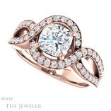 Cushion Cut Forever One Moissanite Engagement Ring #GTJ1267-cushion-fo-r