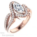 Marquise Cut Forever Brilliant Moissanite Engagement Ring #GTJ1267-marquise-fb-r