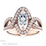 Marquise Cut Forever Brilliant Moissanite Engagement Ring #GTJ1267-marquise-fb-r