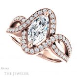 Marquise Cut Forever Brilliant Moissanite Engagement Ring #GTJ1267-marquise-fb-r