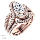 Marquise Cut Forever Brilliant Moissanite Engagement Ring #GTJ1267-marquise-fb-r