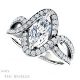 Marquise Cut Forever Brilliant Moissanite Engagement Ring #GTJ1267-marquise-fb-w