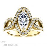 Marquise Cut Forever Brilliant Moissanite Engagement Ring #GTJ1267-marquise-fb-y