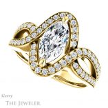 Marquise Cut Forever Brilliant Moissanite Engagement Ring #GTJ1267-marquise-fb-y