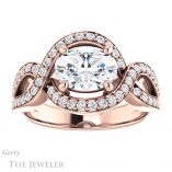 Oval Shaped Forever One Moissanite Engagement Ring #GTJ1267-oval-fo-r 1 Oval Shaped Forever One Moissanite Engagement Ring #GTJ1267-oval-fo-r