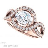 Oval Shaped Forever One Moissanite Engagement Ring #GTJ1267-oval-fo-r 5 Oval Shaped Forever One Moissanite Engagement Ring #GTJ1267-oval-fo-r