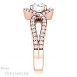 Round Cut Forever One Moissanite Engagement Ring #GTJ1267-round-fo-r