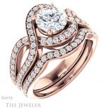 Round Cut Forever One Moissanite Engagement Ring #GTJ1267-round-fo-r