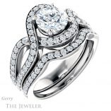 Round Cut Forever One Moissanite Engagement Ring #GTJ1267-round-fo-w 6 Round Cut Forever One Moissanite Engagement Ring #GTJ1267-round-fo-w
