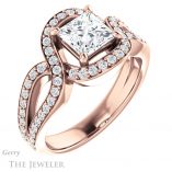 Princess Cut Forever One Moissanite Engagement Ring #GTJ1267-square-fo-r