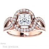 Princess Cut Forever One Moissanite Engagement Ring #GTJ1267-square-fo-r