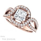 Princess Cut Forever One Moissanite Engagement Ring #GTJ1267-square-fo-r