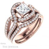 Princess Cut Forever One Moissanite Engagement Ring #GTJ1267-square-fo-r