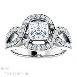 Princess Cut Forever One Moissanite Engagement Ring #GTJ1267-square-fo-w 1 Princess Cut Forever One Moissanite Engagement Ring #GTJ1267-square-fo-w