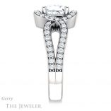 Princess Cut Forever One Moissanite Engagement Ring #GTJ1267-square-fo-w 3 Princess Cut Forever One Moissanite Engagement Ring #GTJ1267-square-fo-w