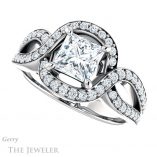 Princess Cut Forever One Moissanite Engagement Ring #GTJ1267-square-fo-w 5 Princess Cut Forever One Moissanite Engagement Ring #GTJ1267-square-fo-w