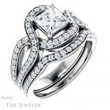 Princess Cut Forever One Moissanite Engagement Ring #GTJ1267-square-fo-w 6 Princess Cut Forever One Moissanite Engagement Ring #GTJ1267-square-fo-w
