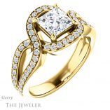 Princess Cut Forever One Moissanite Engagement Ring #GTJ1267-square-fo-y 4 Princess Cut Forever One Moissanite Engagement Ring #GTJ1267-square-fo-y