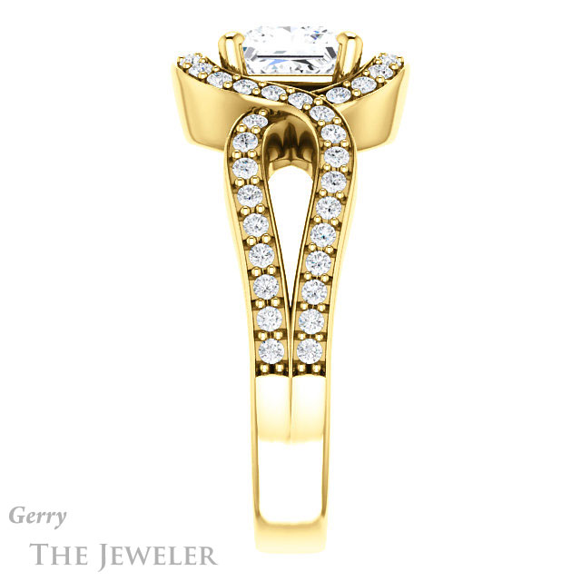 Princess Cut Forever One Moissanite Engagement Ring #GTJ1267-square-fo-y 3 Princess Cut Forever One Moissanite Engagement Ring #GTJ1267-square-fo-y