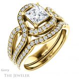 Princess Cut Forever One Moissanite Engagement Ring #GTJ1267-square-fo-y 6 Princess Cut Forever One Moissanite Engagement Ring #GTJ1267-square-fo-y