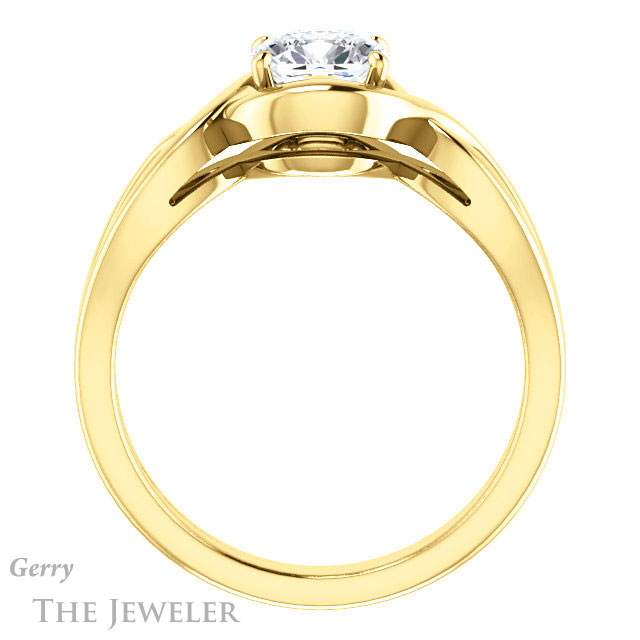 Cushion Cut Forever One Moissanite Engagement Ring #GTJ1268-cushion-fo-y | Gerry The Jeweler Cushion Cut Forever One Moissanite Engagement Ring #GTJ1268-cushion-fo-y
