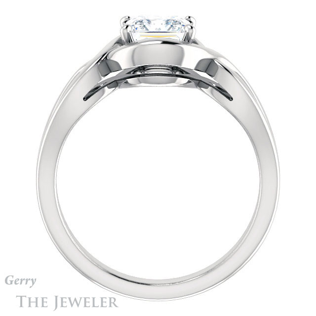 Princess Cut Forever One Moissanite Engagement Ring #GTJ1268-square-fo-w | Gerry The Jeweler Princess Cut Forever One Moissanite Engagement Ring #GTJ1268-square-fo-w
