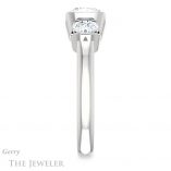 Cushion Cut Forever One Moissanite Engagement Ring #GTJ1269-cushion-fo-w 3 Cushion Cut Forever One Moissanite Engagement Ring #GTJ1269-cushion-fo-w