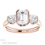Emerald Cut Forever Brilliant Moissanite Engagement Ring #GTJ1269-emerald-fb-r