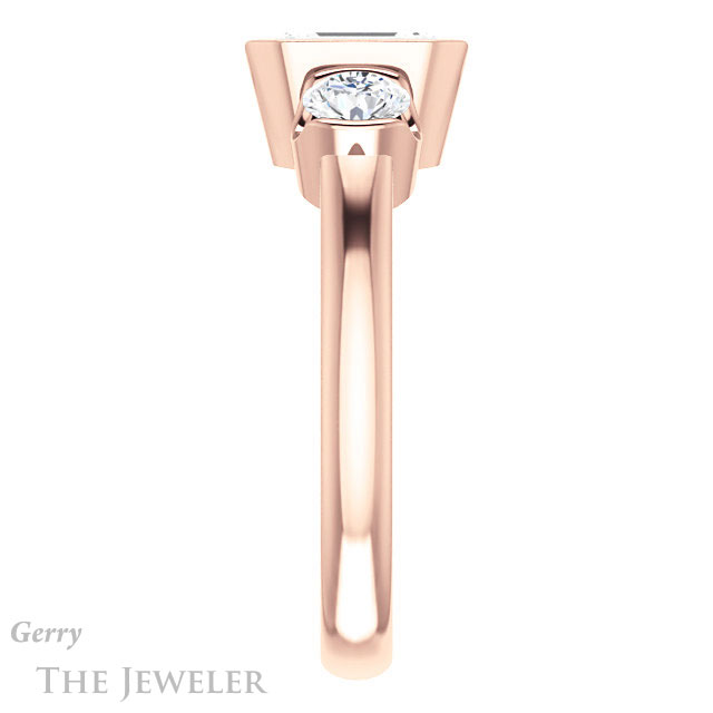 Emerald Cut Forever Brilliant Moissanite Engagement Ring #GTJ1269-emerald-fb-r