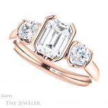 Emerald Cut Forever Brilliant Moissanite Engagement Ring #GTJ1269-emerald-fb-r