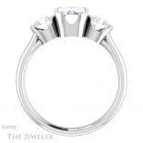 Emerald Cut Forever One Moissanite Engagement Ring #GTJ1269-emerald-fb-w 2 Emerald Cut Forever Brilliant Moissanite Engagement Ring #GTJ1269-emerald-fb-w