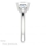 Emerald Cut Forever One Moissanite Engagement Ring #GTJ1269-emerald-fb-w 3 Emerald Cut Forever Brilliant Moissanite Engagement Ring #GTJ1269-emerald-fb-w