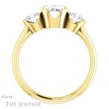 Emerald Cut Forever One Moissanite Engagement Ring #GTJ1269-emerald-fb-y 2 Emerald Cut Forever Brilliant Moissanite Engagement Ring #GTJ1269-emerald-fb-y