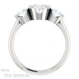 Oval Shaped Forever One Moissanite Engagement Ring #GTJ1269-oval-fo-w 2 Oval Shaped Forever One Moissanite Engagement Ring #GTJ1269-oval-fo-w