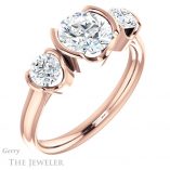 Round Cut Forever One Moissanite Engagement Ring #GTJ1269-round-fo-r