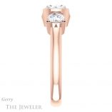 Round Cut Forever One Moissanite Engagement Ring #GTJ1269-round-fo-r