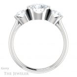 Round Cut Forever One Moissanite Engagement Ring #GTJ1269-round-fo-w