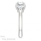 Round Cut Forever One Moissanite Engagement Ring #GTJ1269-round-fo-w