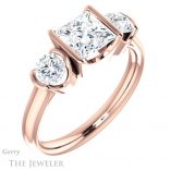 Princess Cut Forever One Moissanite Engagement Ring #GTJ1269-square-fo-r