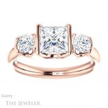 Princess Cut Forever One Moissanite Engagement Ring #GTJ1269-square-fo-r