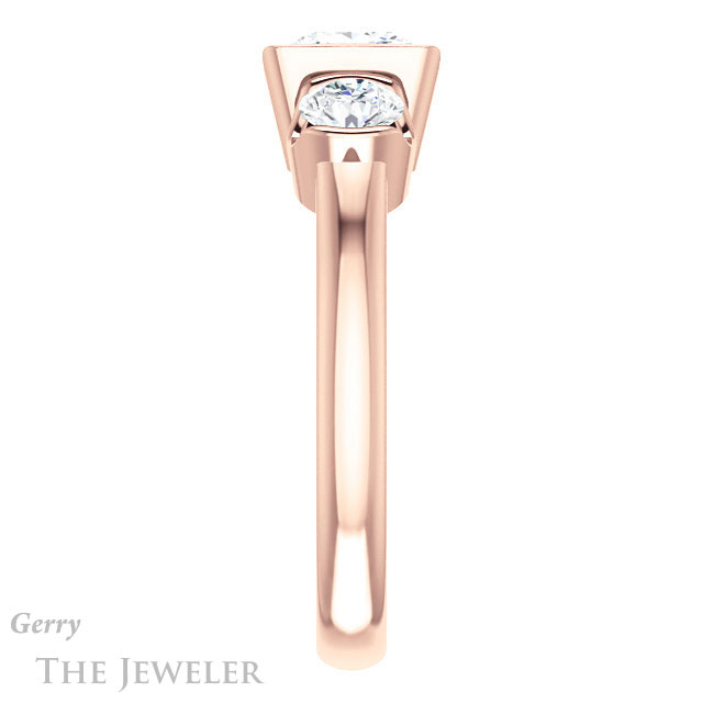 Princess Cut Forever One Moissanite Engagement Ring #GTJ1269-square-fo-r