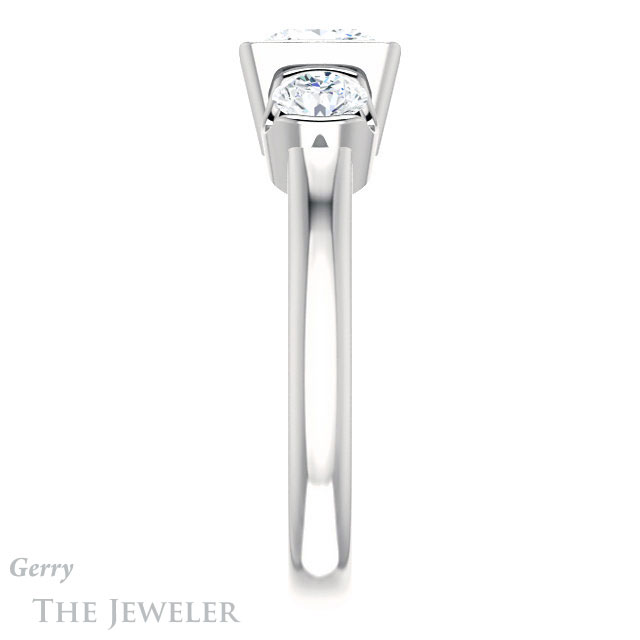 Princess Cut Forever One Moissanite Engagement Ring #GTJ1269-square-fo-w 3 Princess Cut Forever One Moissanite Engagement Ring #GTJ1269-square-fo-w