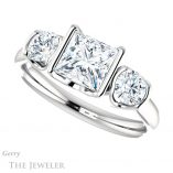 Princess Cut Forever One Moissanite Engagement Ring #GTJ1269-square-fo-w 5 Princess Cut Forever One Moissanite Engagement Ring #GTJ1269-square-fo-w