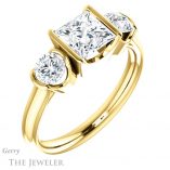 Princess Cut Forever One Moissanite Engagement Ring #GTJ1269-square-fo-y