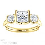 Princess Cut Forever One Moissanite Engagement Ring #GTJ1269-square-fo-y