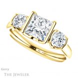 Princess Cut Forever One Moissanite Engagement Ring #GTJ1269-square-fo-y
