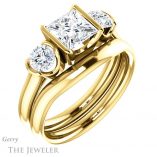 Princess Cut Forever One Moissanite Engagement Ring #GTJ1269-square-fo-y