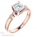 Cushion Cut Forever One Moissanite Engagement Ring #GTJ1270-cushion-fo-r 4 Cushion Cut Forever One Moissanite Engagement Ring #GTJ1270-cushion-fo-r